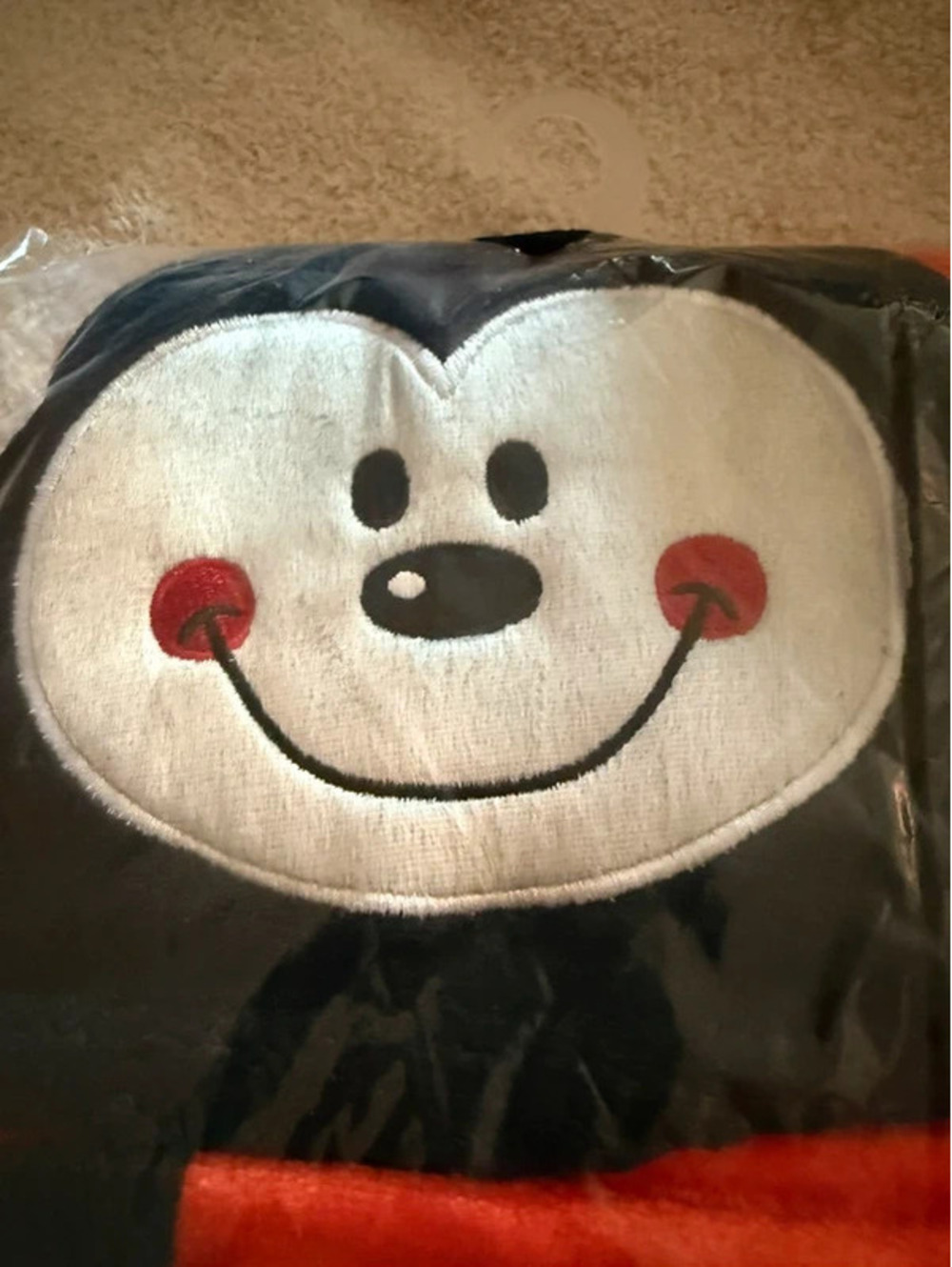 Carter Love Baby Blanket Ladybug Red Black Plush Lovey One Size New in Package